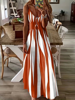 AureliaGlow – Striped Maxi Cami Dress