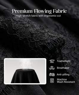 LunaLace - Chic Pleated Lace Trim Mini Skirt