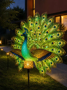 GlowTail – Solar Peacock Light Sculpture