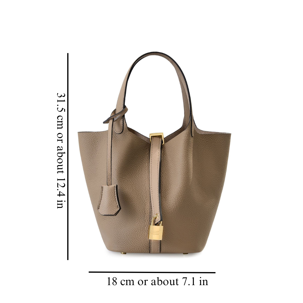 BellaTrend - Leather Bucket Handbag
