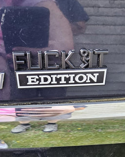 VibeMark – 3D Sticker Emblem “F* IT Edition”