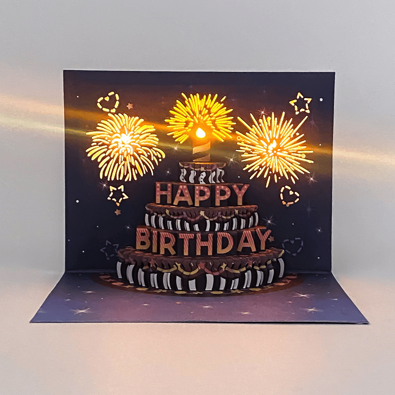 JoyBurst - Interactive Light-Up Birthday Pop-Up Card