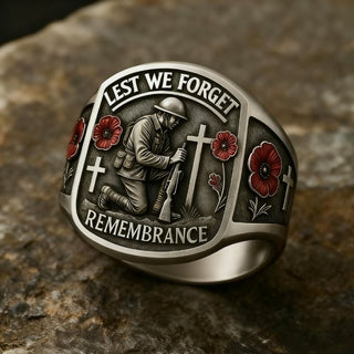 🌹 2026 Remembrance Soldier Ring💍Lest We Forget — Honoring the Fallen