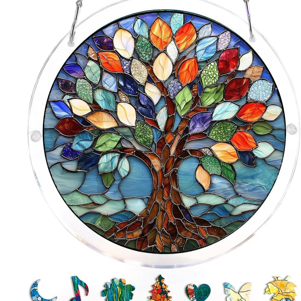 EmeraldFlame –  Acrylic 80 Pcs Suncatcher Puzzle