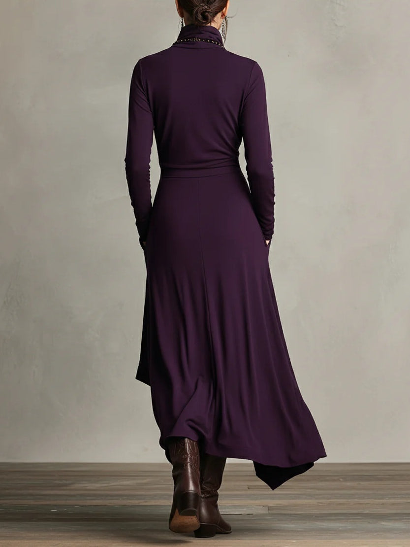 Serenique – Sophisticated Asymmetrical Maxi Dress