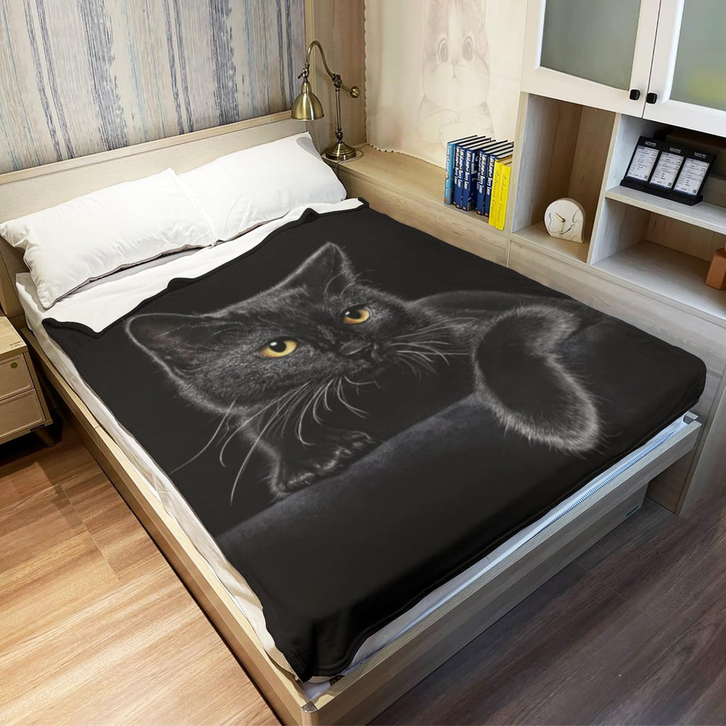 CreepyCuddles - Gothic Black Cat Blanket