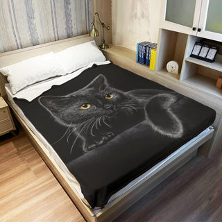 CreepyCuddles - Gothic Black Cat Blanket