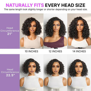 CurlLuxe – Ready-to-Go Glueless Curly Bob Wig