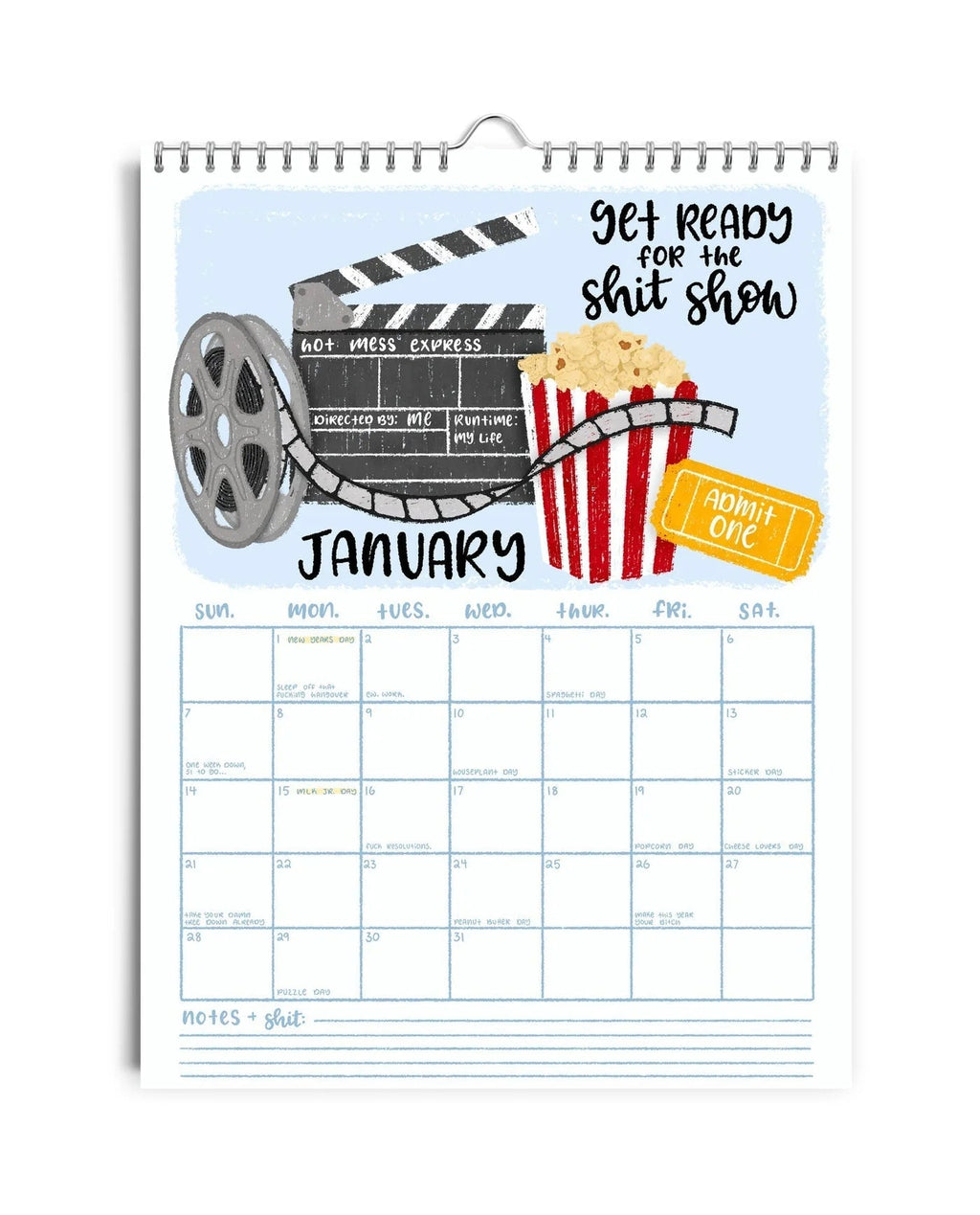 Here We Fucking Go Again - Sass Calendar 2024 marnetic