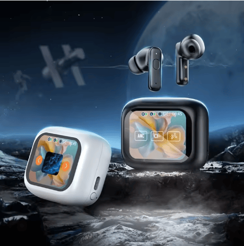 UltraHear - Smart Noise-Cancelling Earbuds with HD Display