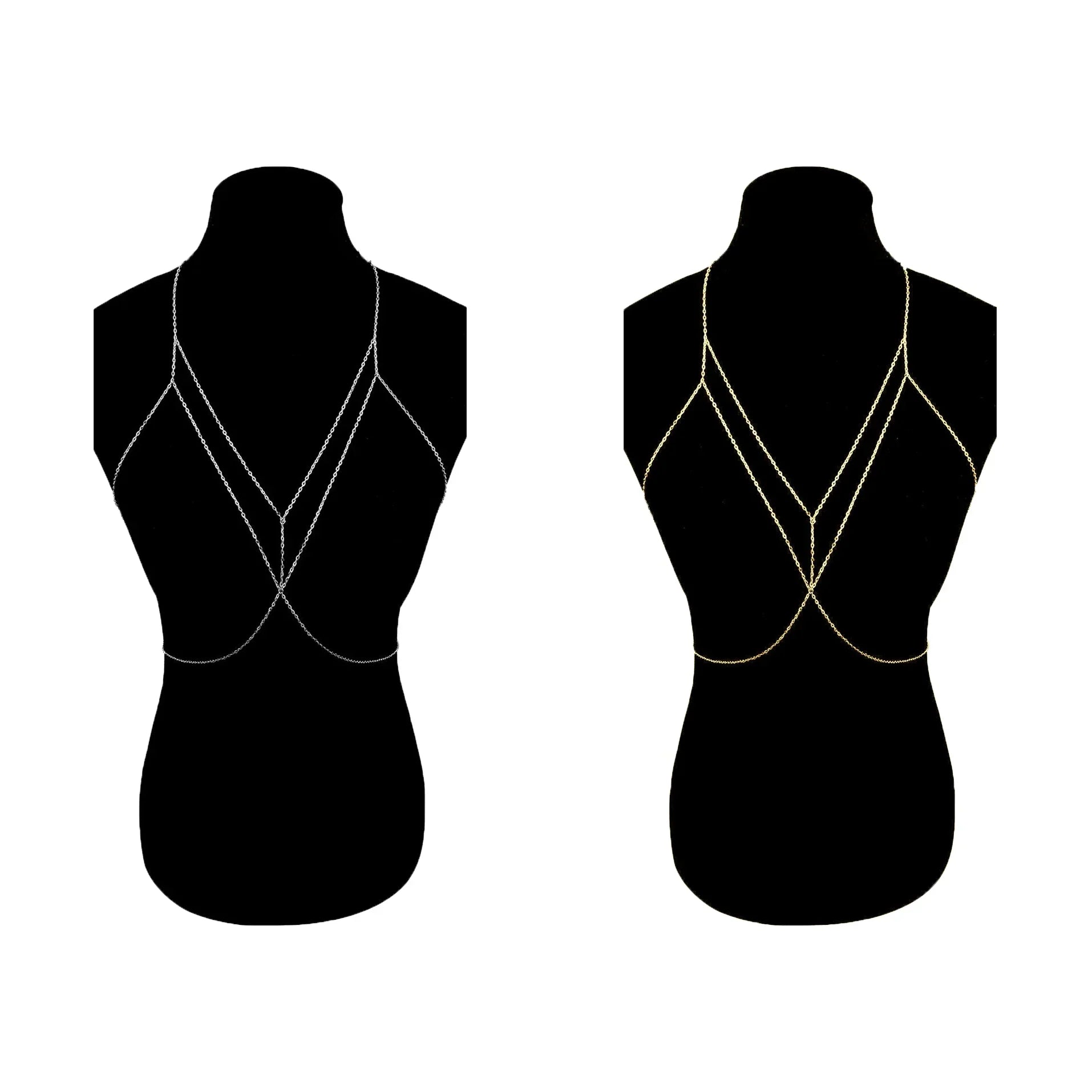 AuraChic – Statement Layered Chain Bra