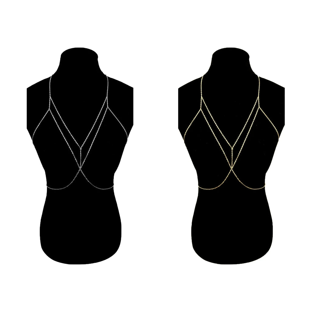 AuraChic – Statement Layered Chain Bra