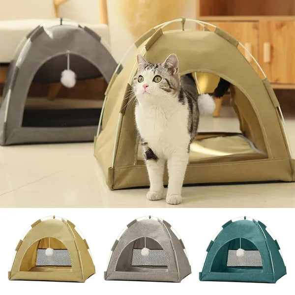 FurryHaven -  Waterproof Portable Pet Tent Bed