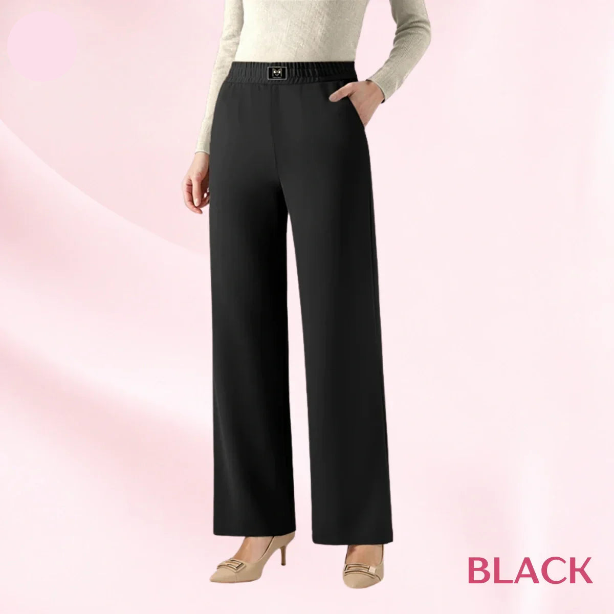 FlexAura – High Waist Pull On Stretch Fit Pants