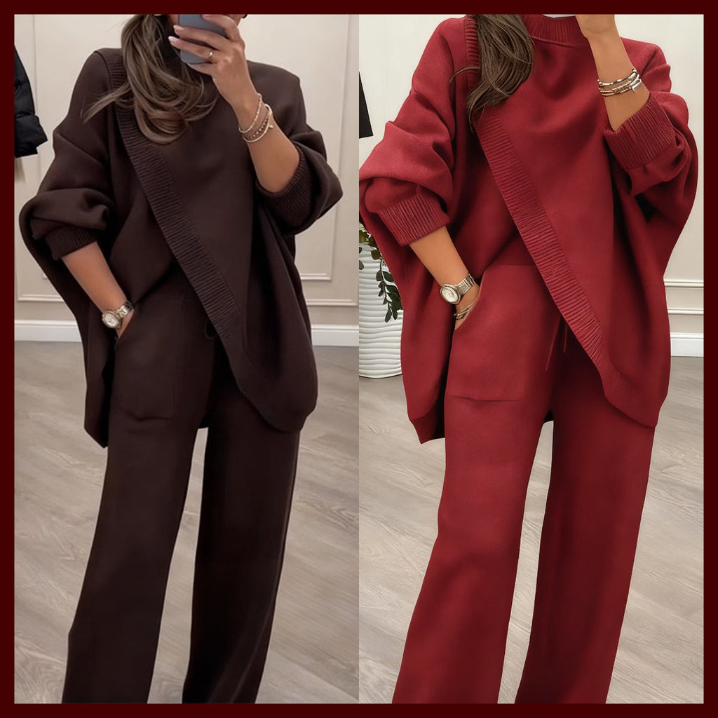 TranquilThreads - Oversized Knit Set – Casual Sophistication