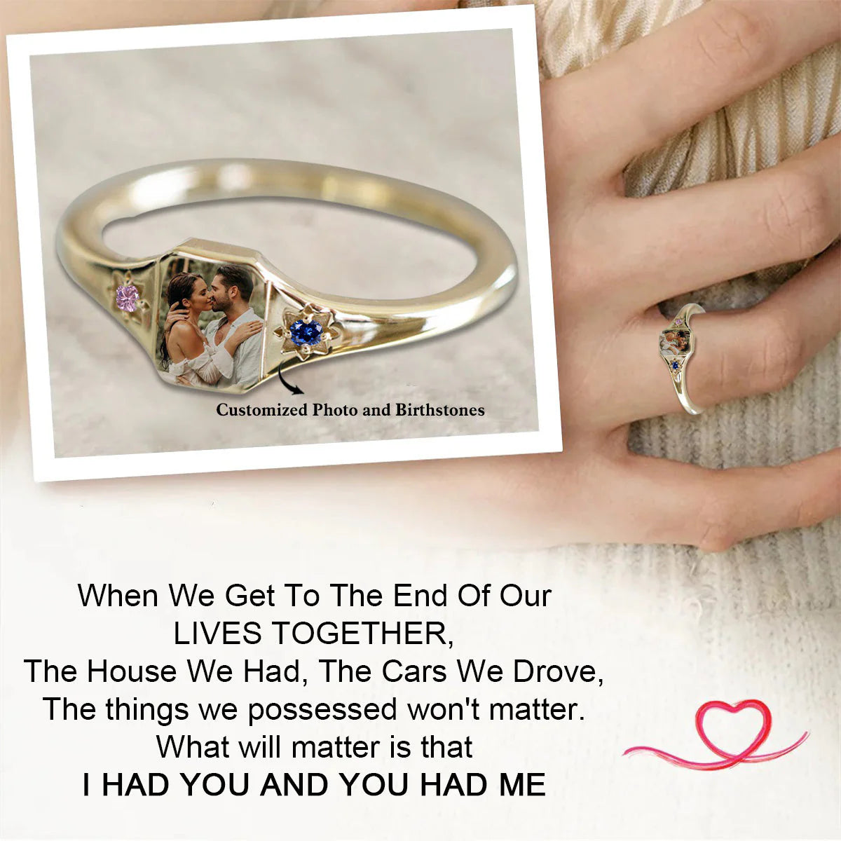 HeartStone – Personalized Birthstone Ring