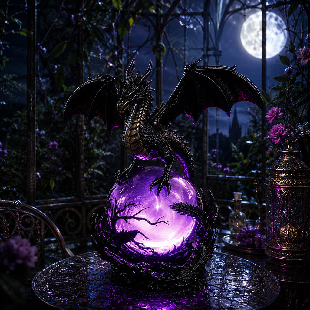 DragonGlow – Mystic Crystal Orb Lamp