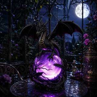 DragonGlow – Mystic Crystal Orb Lamp