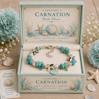OceanGrace – Shell Pearl Aquamarine Choker