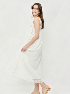 PureLinen – Vintage Lace Summer Midi Dress