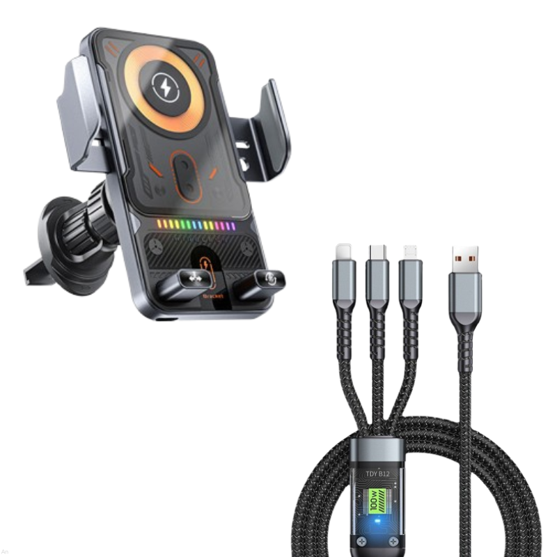SnapCharge | 2-in-1 Rotating Car Phone Holder