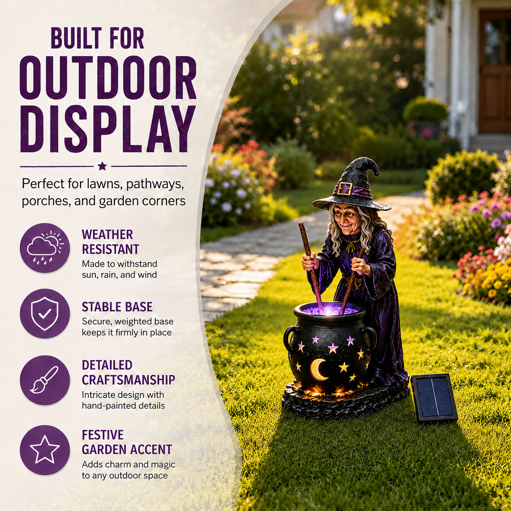 SpookyShine – Outdoor Magical Cauldron Garden Light