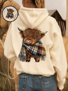 PlushPastures - Cow Print Hoodie
