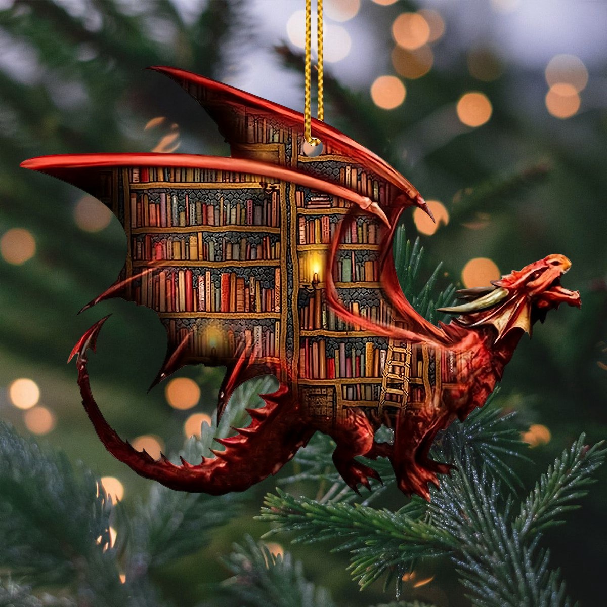 DragonTales - Acrylic Book-Lover Charm Ornament