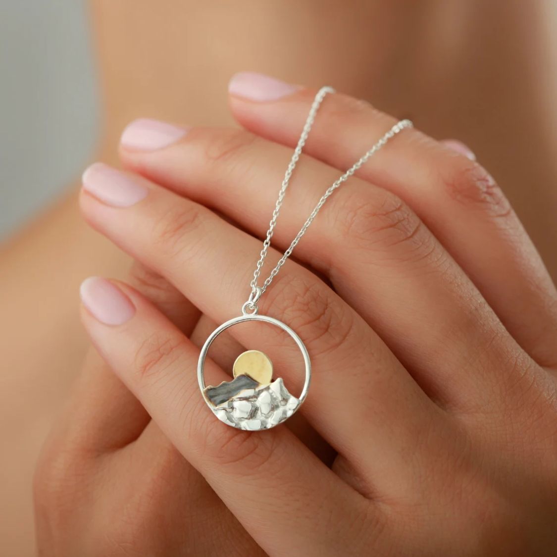 SummitStyle – Minimalist Mountain Charm Necklace