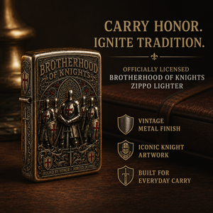 KnightFlame – Premium Medieval Brotherhood Windproof Lighter