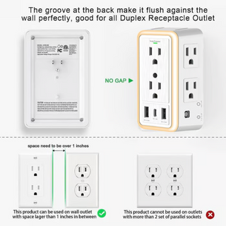 PowerHub |  9-IN-1 Multi Plug Surge Protector Outlet