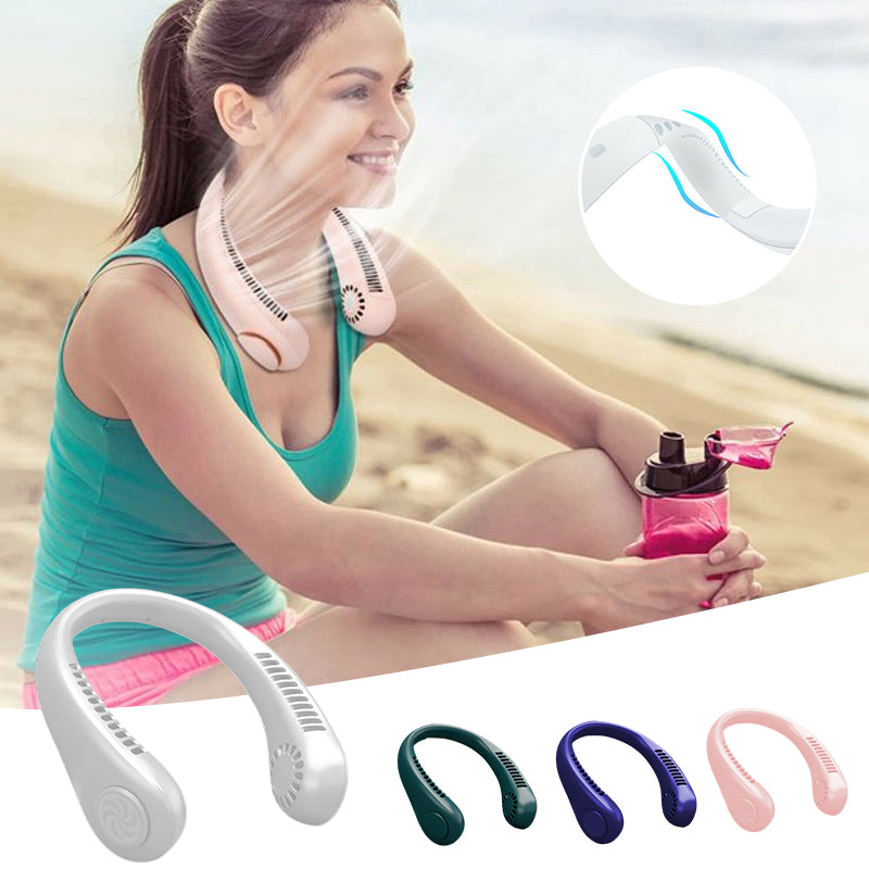NeckBreeze Pro - 360° Airflow Cooling Fan for Outdoor Comfort