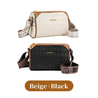 LuxeWeave – Fashion Diamond Pattern 3-Layer Crossbody Bag