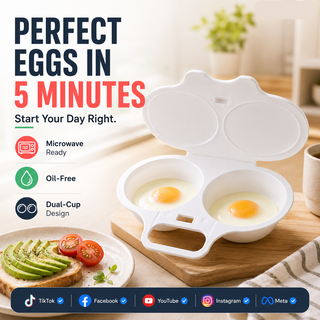 BreakfastPro – Dual-Cup Microwave Egg Cooker