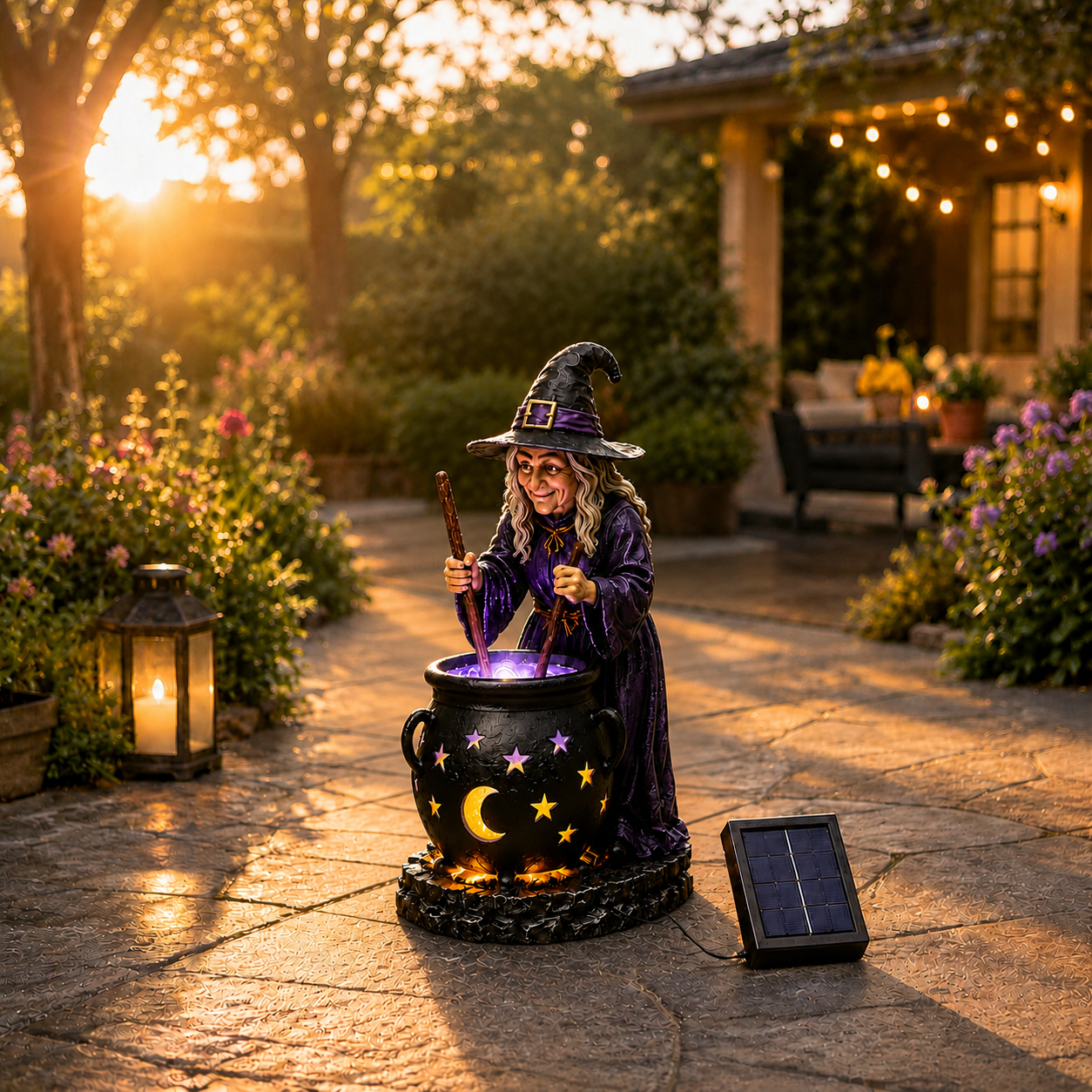 SpookyShine – Outdoor Magical Cauldron Garden Light