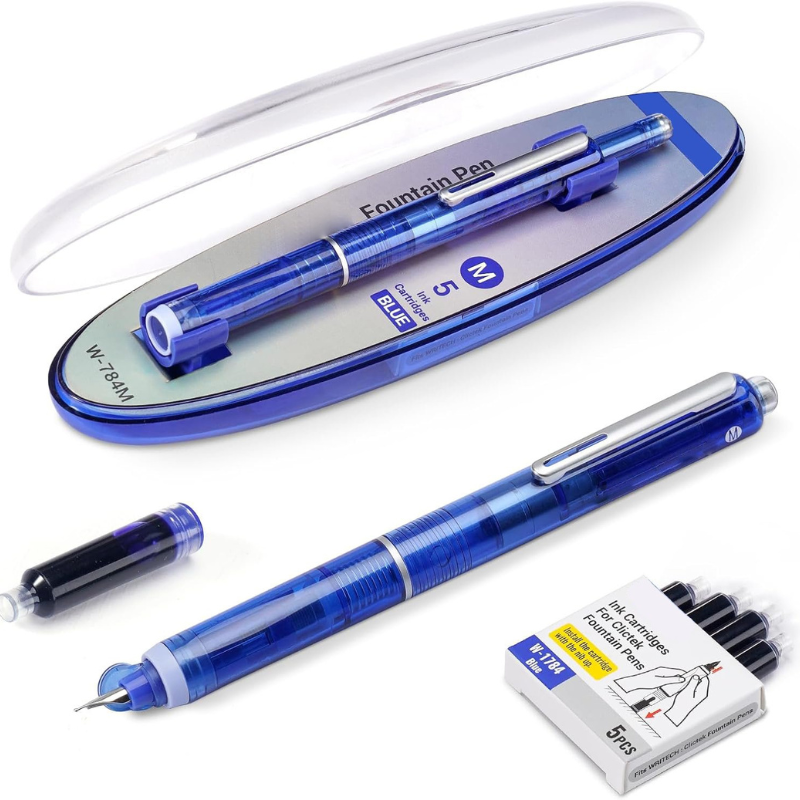 QuillEase - Ultra-Fine 0.38mm Fountain Pen with Refills