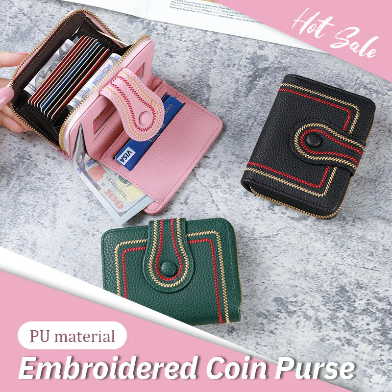 ThreadBloom – Embroidered Coin Purse