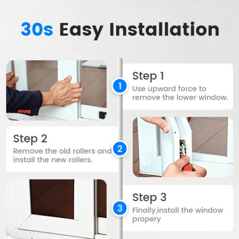 GlideEase Pulley – Premium Zinc Alloy PVC Window Rollers