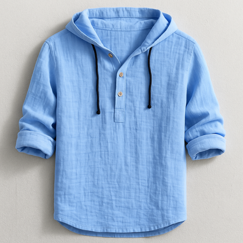 Coastline - Cotton-Linen Relaxed Fit Hoodie