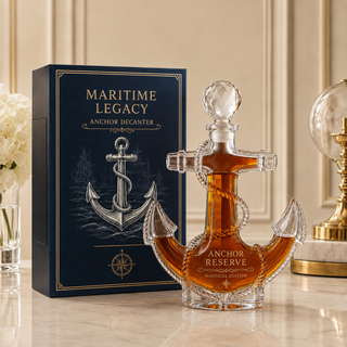 AnchorCrest – Premium Nautical Glass Decanter