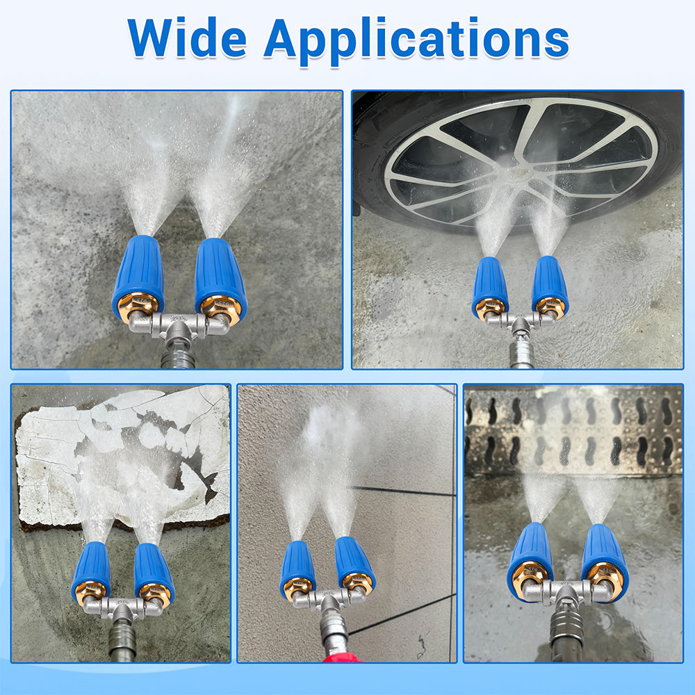 Dual Rotating Turbo Nozzle for Pressure Washer