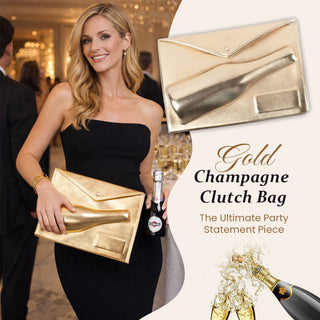 SparkleSlinger - Gold Champagne Bottle Bag