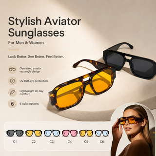 AeroLux – Oversized Aviator Sunglasses