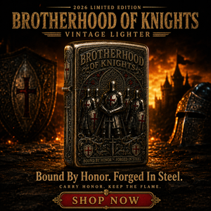 KnightFlame – Premium Medieval Brotherhood Windproof Lighter