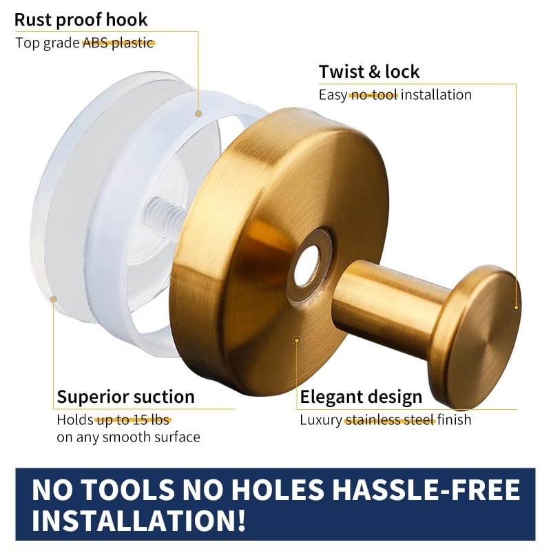 GripHook – Upgraded Heavy Duty Suction Cup Hooks