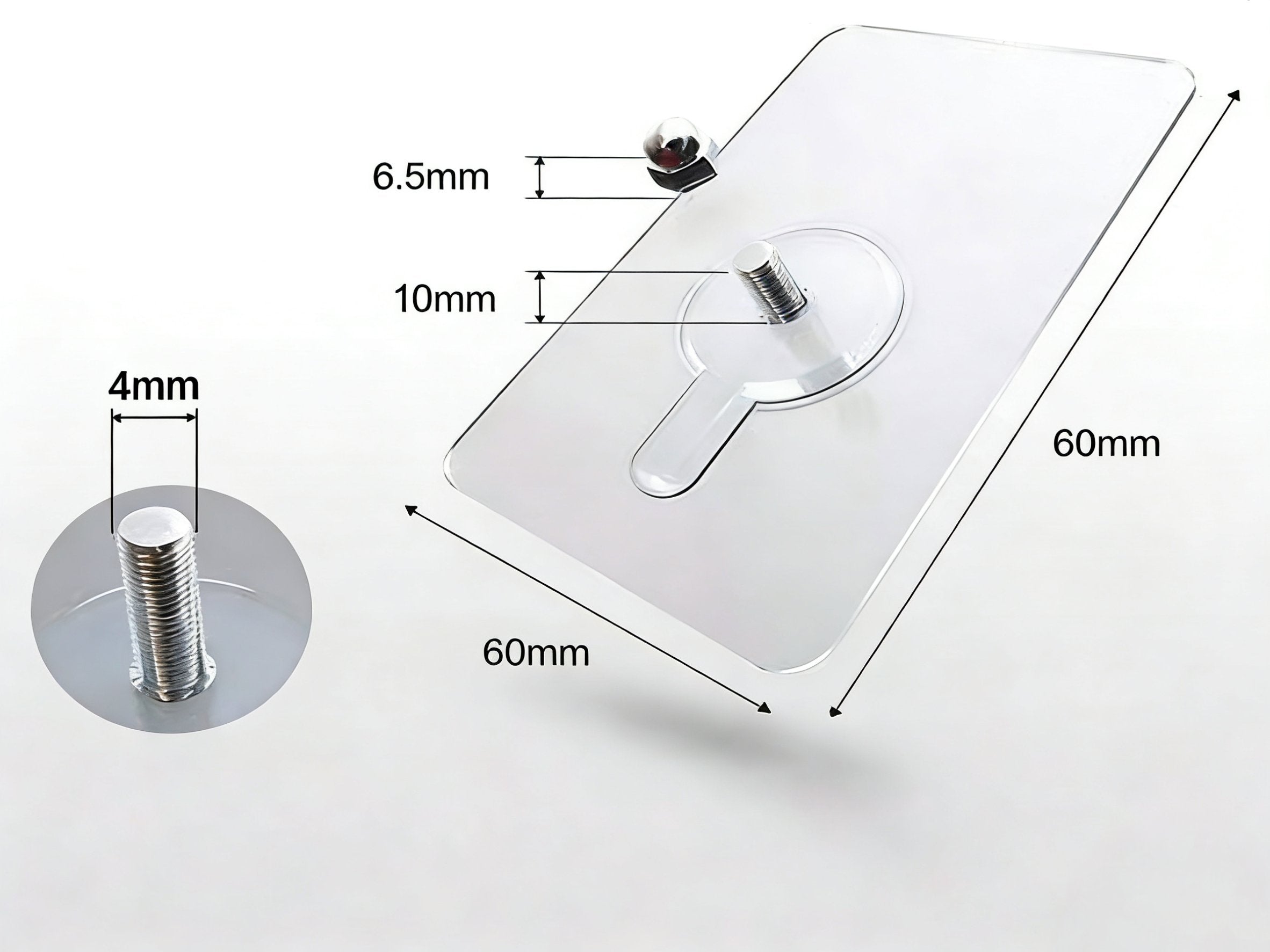 Self Adhesive Nails Wall Mount Non-Trace Screw Hook Stickers