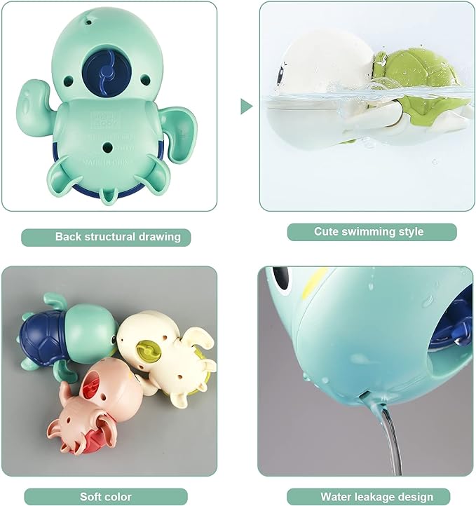 TinyTide - Interactive Turtle Bath Toy Set