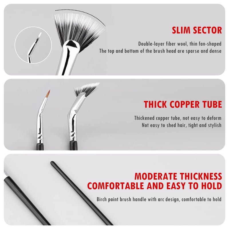 LashCraft - Folding Angle Scalloped Lash Brush
