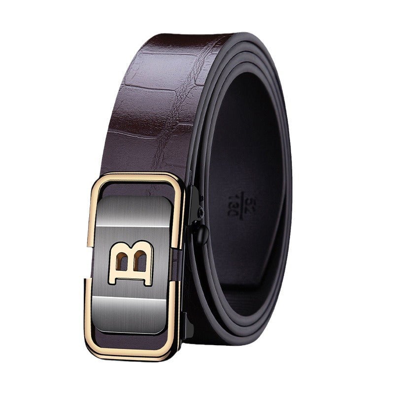 RegalCroc – Crocodile-Pattern Auto Buckle Belt