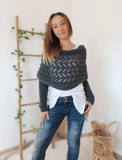 ThreadGlow – Stylish Cable Shrug